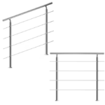 Balustradă pentru scară, oțel inoxidabil, 120cm, 4 bare, Monzana® - imagine 2