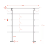 Balustradă pentru scară, oțel inoxidabil, 150cm, 4 bare, Monzana® - imagine 2