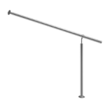 Balustradă de intrare din inox, 150cm, reglabila, Monzana®