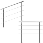Balustradă pentru scară, oțel inoxidabil, 150cm, 4 bare, Monzana® - imagine 3