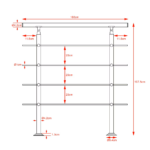 Balustradă pentru scară, oțel inoxidabil, 160cm, 4 bare, Monzana® - imagine 3