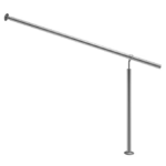 Balustradă de intrare din inox, 160cm, reglabila, Monzana®