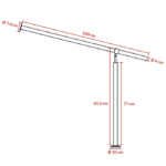 Balustradă de intrare din inox, 160cm, reglabila, Monzana® - imagine 7