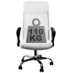 Scaun de birou Deluxe cu plasa, spatar ergonomic, alb, piele sintetica, Casaria - imagine 7