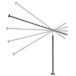 Balustradă de intrare din inox, 80cm, reglabila, Monzana® - imagine 4