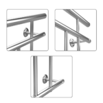 Balustradă pentru balcon in stil francez, inox, 90x156cm, Monzana® - imagine 4