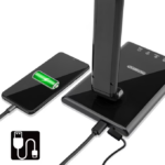 Lampă de birou LED, modernă, cu port de încărcare USB, negru, Monzana - imagine 5