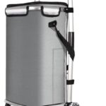 Cărucior de cumpărături pliabil cu compartiment frigorific, din aluminiu, gri, VOUNOT