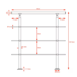 Balustradă pentru scară, oțel inoxidabil, 80cm, 3 bare, Monzana® - imagine 5