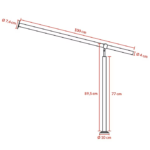 Balustradă de intrare din inox, 100cm, reglabila, Monzana® - imagine 6