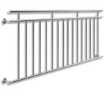 Balustradă pentru balcon in stil francez, inox, 90x225cm, Monzana®