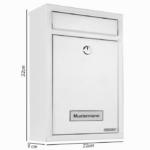 Set de 6 cutii poștale albe cu câte 2 chei fiecare, otel galvanizat, Monzana® - imagine 5