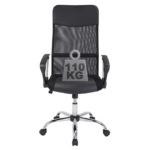 Set 2 scaune de birou Deluxe cu plasa, spatar ergonomic, negru, piele sintetica, Casaria - imagine 6