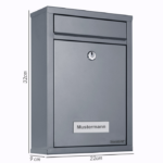 Set de 6 cutii poștale argintii cu câte 2 chei fiecare, otel galvanizat, Monzana® - imagine 4