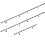 Set de 5 balustrade modulare din oțel inoxidabil 4,2x500cm, Monzana®