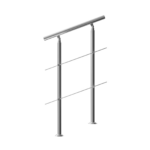 Balustradă pentru scară, oțel inoxidabil, 80cm, 2 bare, Monzana®
