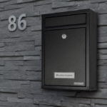 Set de 6 cutii poștale negre cu câte 2 chei fiecare, otel galvanizat, Monzana® - imagine 4