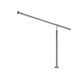 Balustradă de intrare din inox, 80cm, reglabila, Monzana®