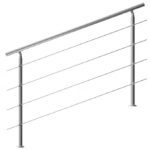 Balustradă pentru scară, oțel inoxidabil, 160cm, 4 bare, Monzana®