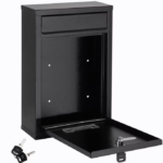 Set de 6 cutii poștale negre cu câte 2 chei fiecare, otel galvanizat, Monzana® - imagine 5