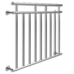 Balustradă pentru balcon in stil francez, inox, 90x128cm, Monzana®