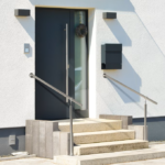 Balustradă de intrare din inox, 160cm, reglabila, Monzana® - imagine 2