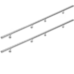 Set de 4 balustrade modulare din oțel inoxidabil 4,2x400cm, Monzana®