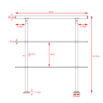 Balustradă pentru scară, oțel inoxidabil, 80cm, 2 bare, Monzana® - imagine 9