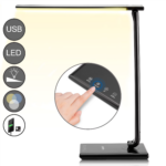 Lampă de birou LED, modernă, cu port de încărcare USB, negru, Monzana - imagine 8