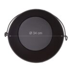 Galeata cu capac pentru cenusa, din otel, 24 L, negru, Relaxdays - imagine 3