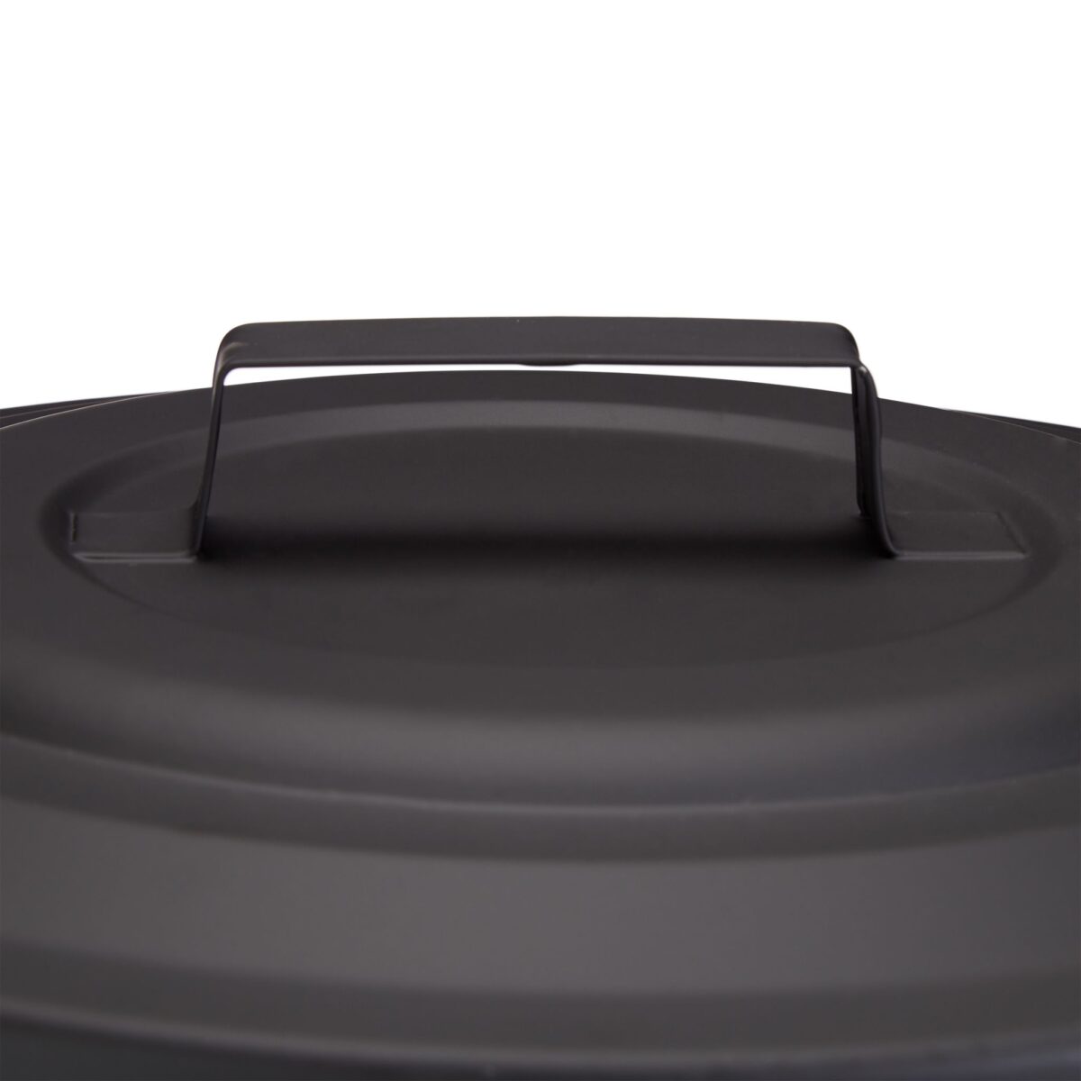 Galeata cu capac pentru cenusa, din otel, 24 L, negru, Relaxdays - imagine 5