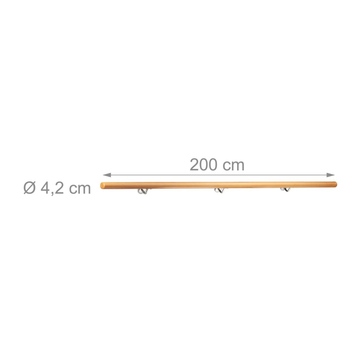 Balustradă lemn 200cm pentru balustradă, Ø4,2cm