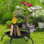 Vatra de foc pentru terasa si gradina, din otel, negru, 42,5 x 60 x 60 cm, Relaxdays - imagine 2