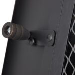 Semineu terasa exterior, incalzitor, usa protectie, din otel, 120 x 45 cm, negru, Relaxdays - imagine 8