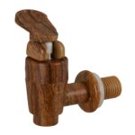 Butoi din lemn pentru whisky si vin,1,25 L, robinet, natural, Relaxdays - imagine 4