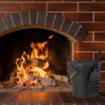 Galeata cu capac si lopata pentru cenusa, din otel, 19 L, negru, Relaxdays - imagine 3