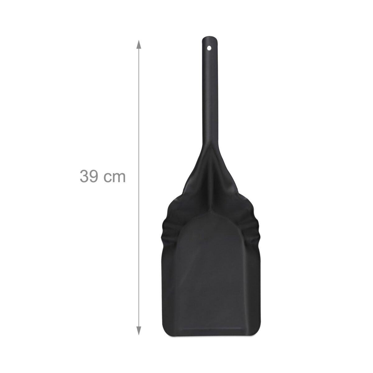 Galeata cu capac si lopata pentru cenusa, din otel, 19 L, negru, Relaxdays - imagine 5