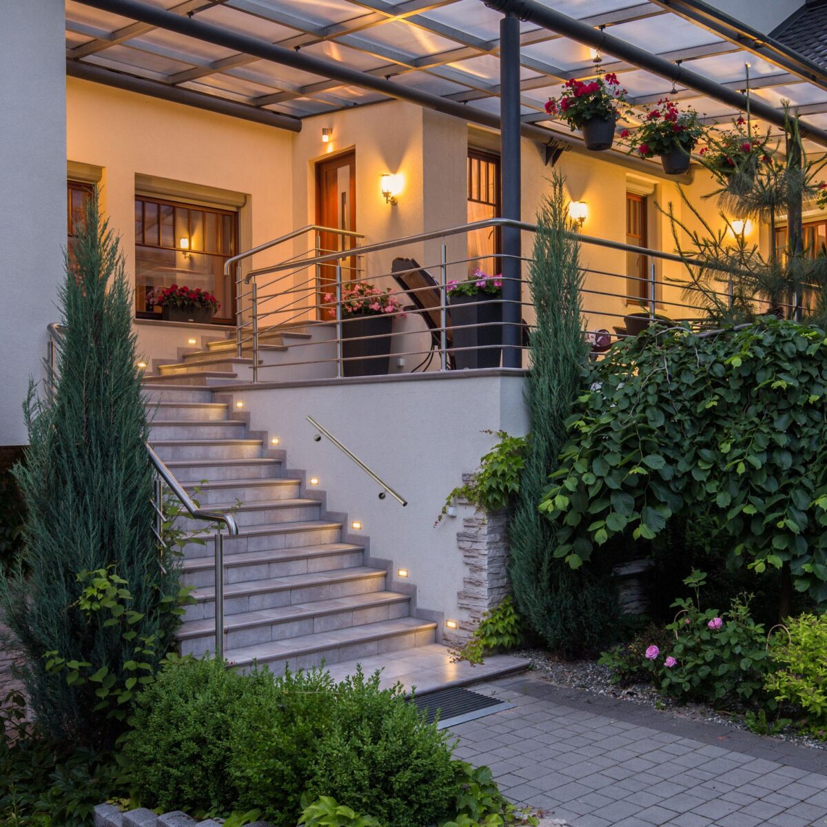 Balustradă extensibilă din oțel inoxidabil, argintiu, 100 cm - imagine 5