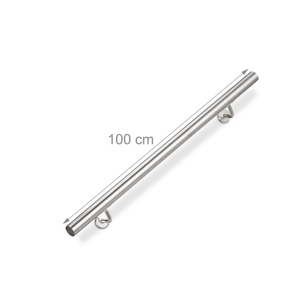 Balustradă extensibilă din oțel inoxidabil, argintiu, 100 cm - imagine 3