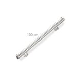 Balustradă extensibilă din oțel inoxidabil, argintiu, 100 cm - imagine 3