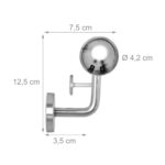 Balustradă extensibilă din oțel inoxidabil, argintiu, 100 cm - imagine 4