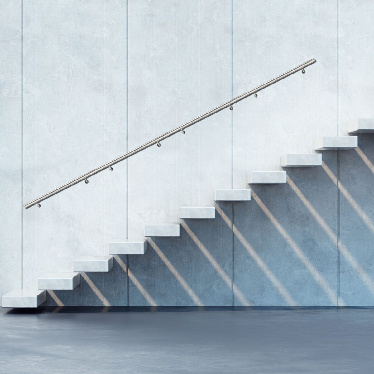 Balustradă extensibilă din oțel inoxidabil, argintiu, 100 cm - imagine 7
