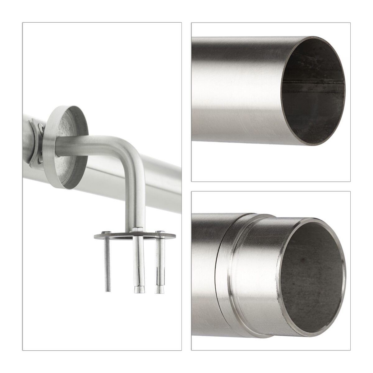Balustradă extensibilă din oțel inoxidabil, argintiu, 100 cm - imagine 11
