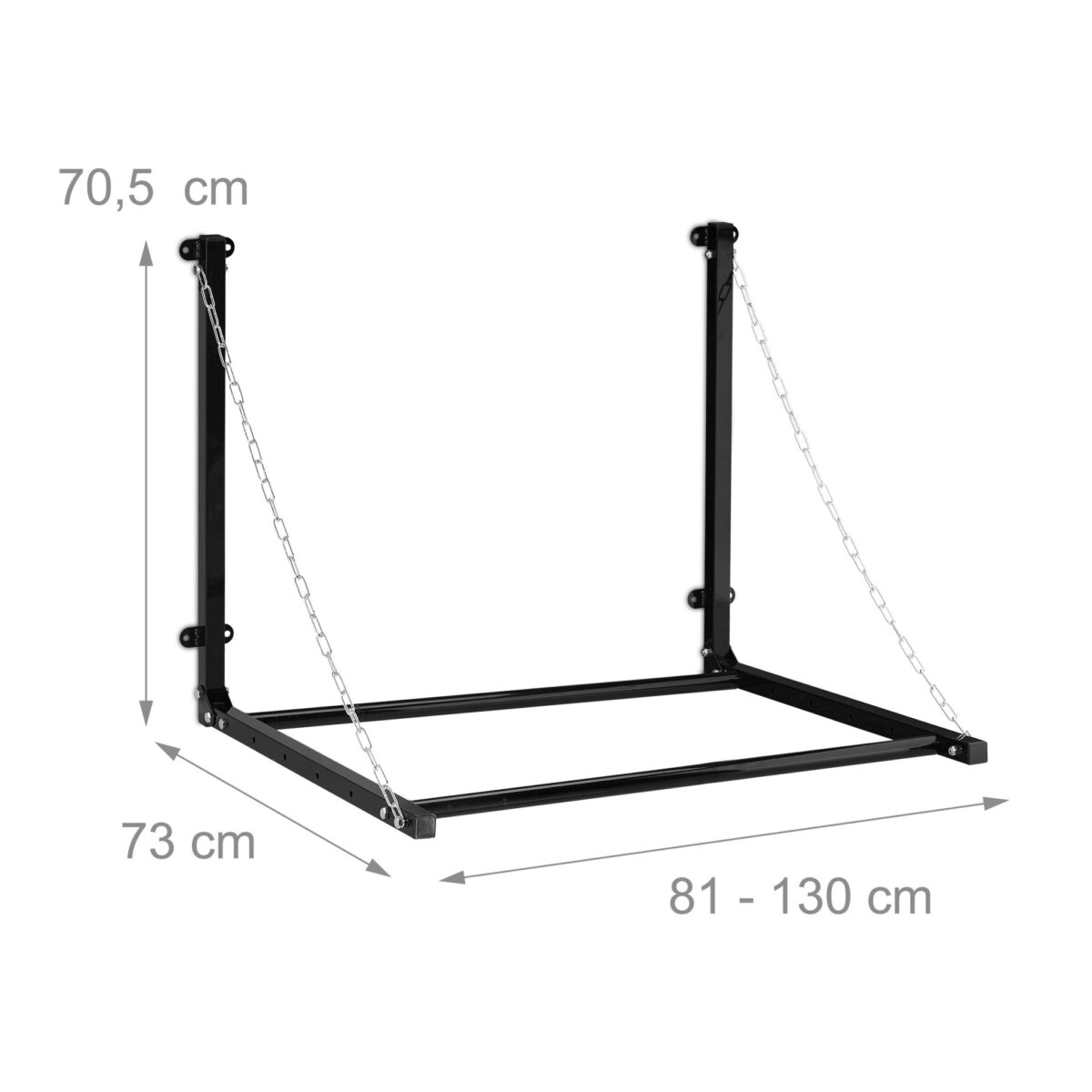 Raft suspendat pentru anvelope, extensibil 81 - 130 cm, otel, negru, Relaxdays - imagine 4