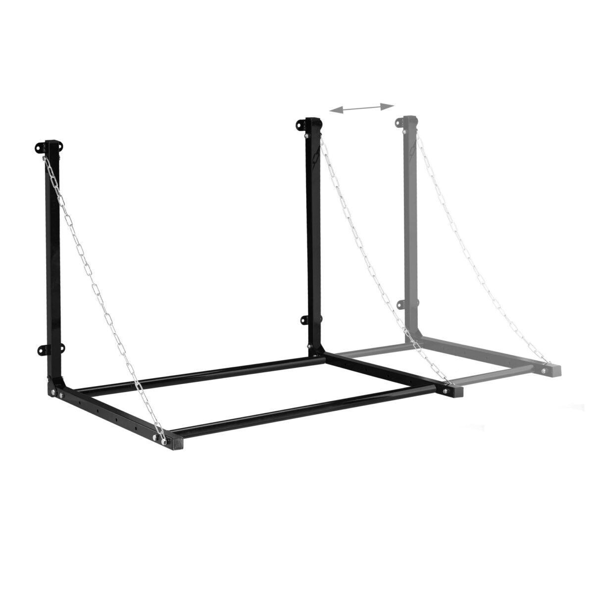 Raft suspendat pentru anvelope, extensibil 81 - 130 cm, otel, negru, Relaxdays - imagine 5