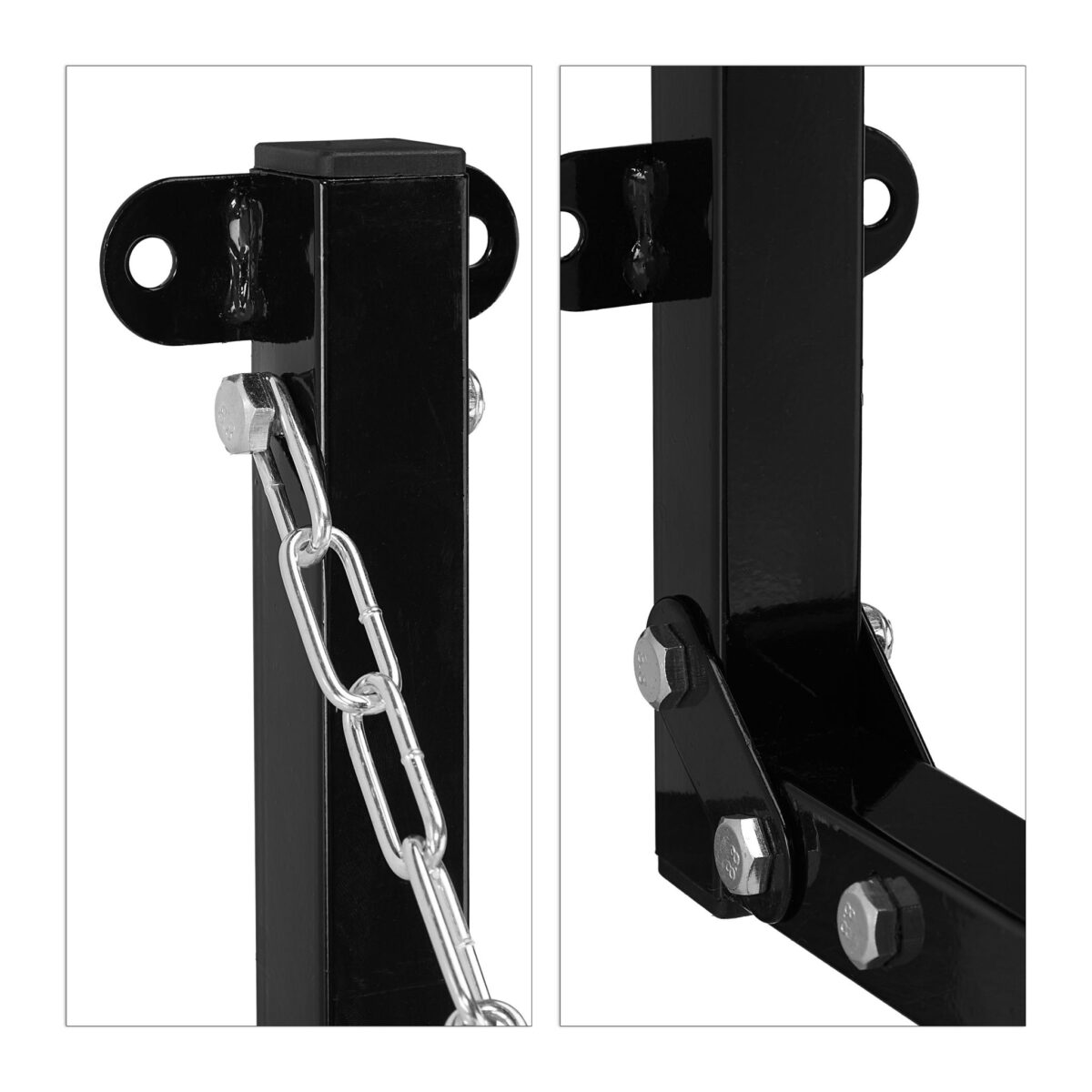 Raft suspendat pentru anvelope, extensibil 81 - 130 cm, otel, negru, Relaxdays - imagine 7