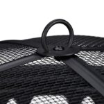 Vatra de foc XXL pentru terasa, din otel, negru, 58 x 75 cm, Relaxdays - imagine 8