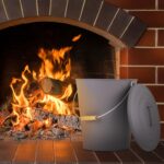 Galeata cu capac pentru cenusa, din otel, 24 L, gri, Relaxdays - imagine 2