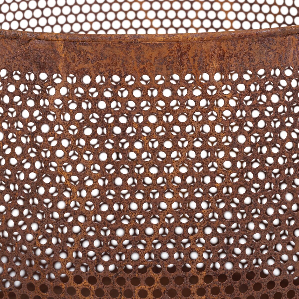 Vatra de foc din otel si plasa metalica, stil vintage, 53 x 44 cm, Relaxdays - imagine 6