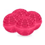 Set 4 bile ecologice pentru rufe, spalare fara detergent, rezistenta 1000 spalari, 10,5 cm, Relaxdays